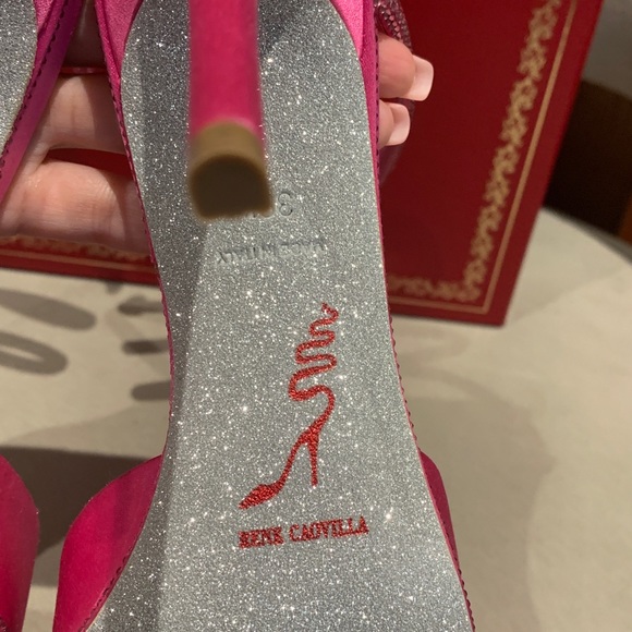 New Authentic Rene Caovilla Satin Crystal Strass Mule - Picture 8 of 9